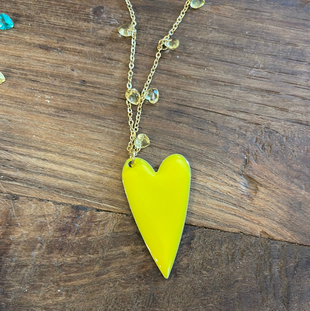 CUORISSIMO collana media con cuoricini in zirconio