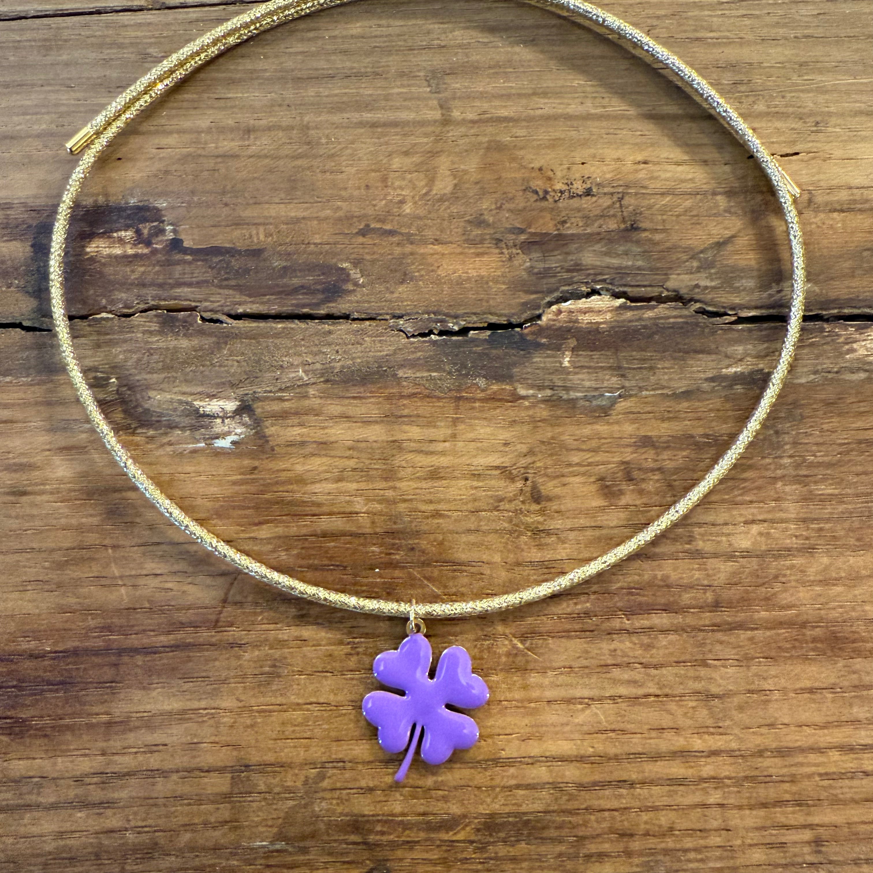 MAGNETIC CHOKER con QUADRIFOGLIO