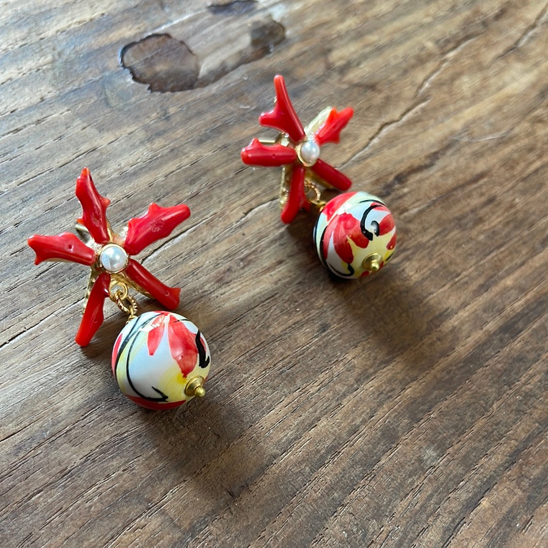 Caltagirone ceramic earrings