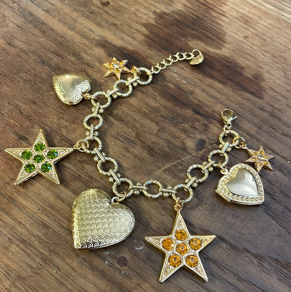 BRACCIALE CHARMS HEARTS AND STARS