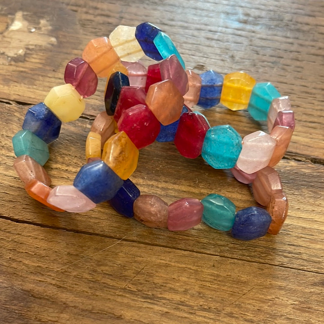 BRACELET IN COLORED GATES