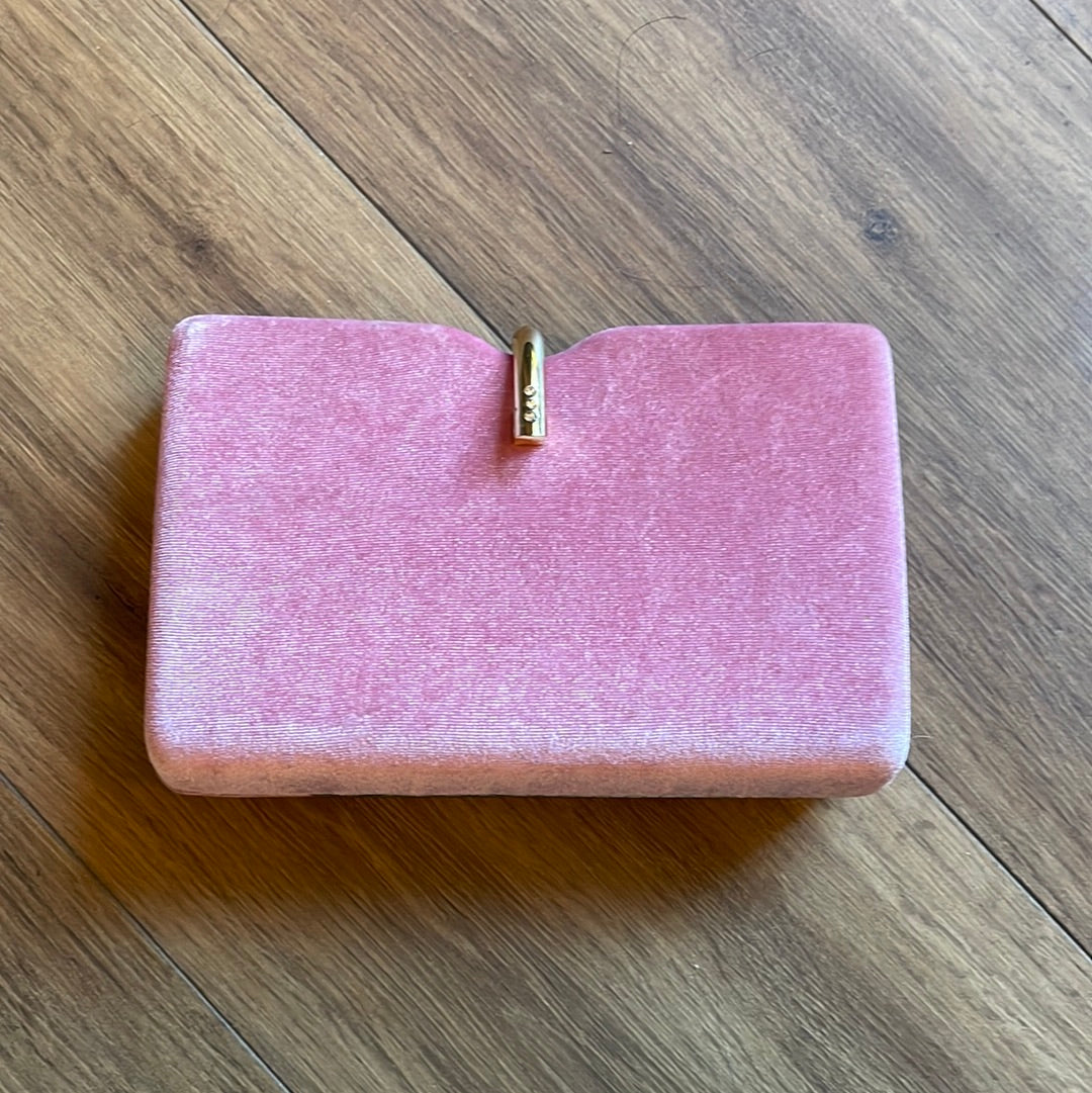 CLUTCH pink velvet