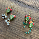 PRICKLY PEAR Ceramic earrings from Caltagirone