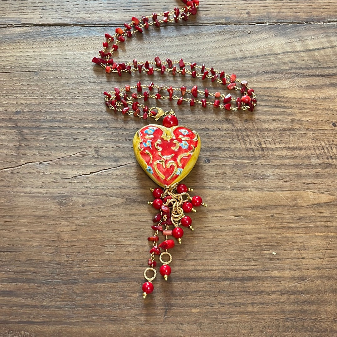 HEART in CALTAGIRONE ceramic