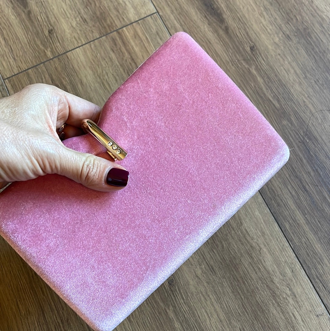 CLUTCH velluto rosa