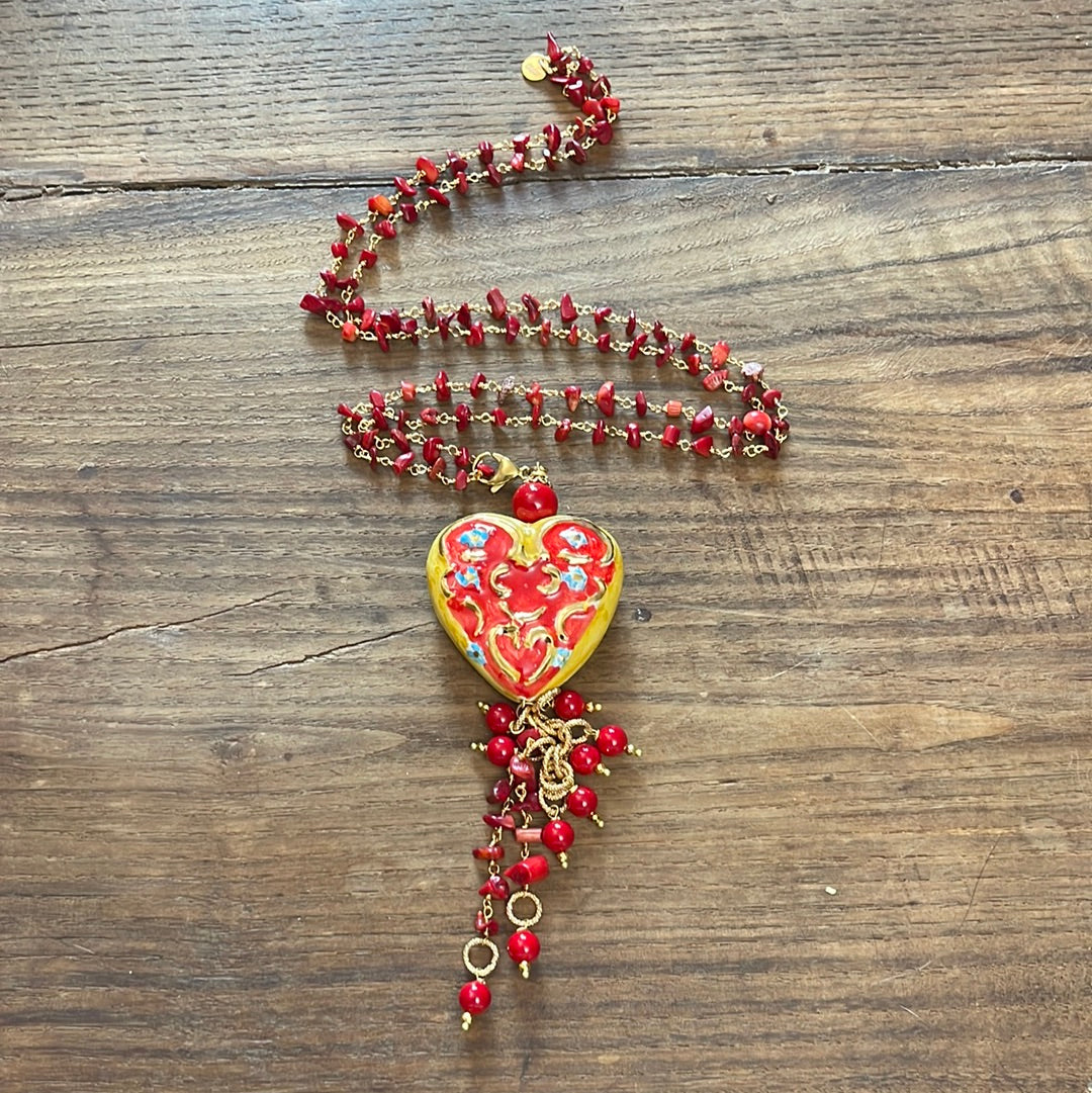 HEART in CALTAGIRONE ceramic