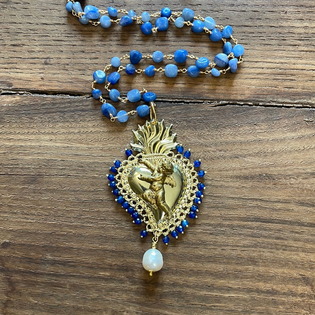 BLUE SACRED HEART