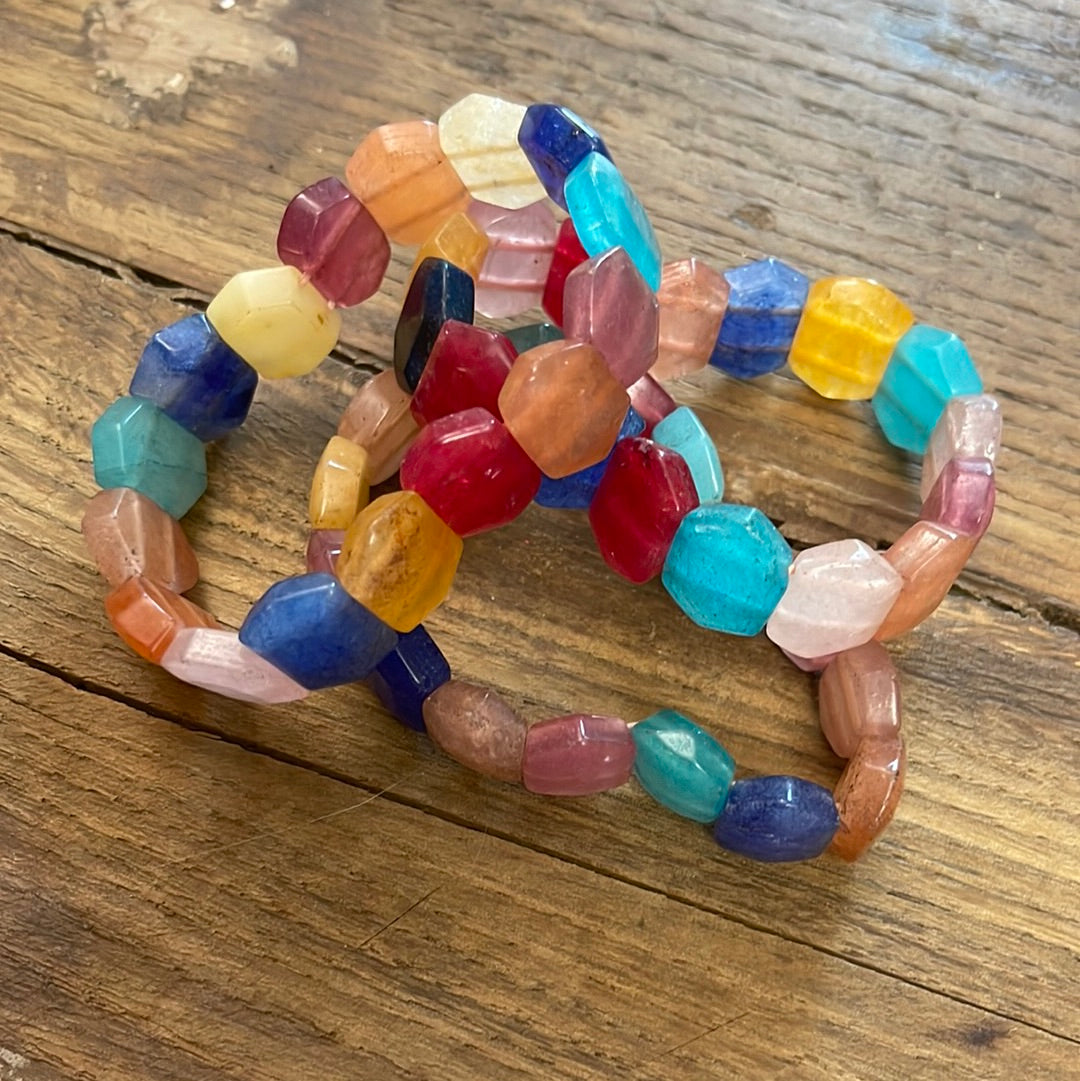 BRACELET IN COLORED GATES