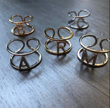Letter band ring