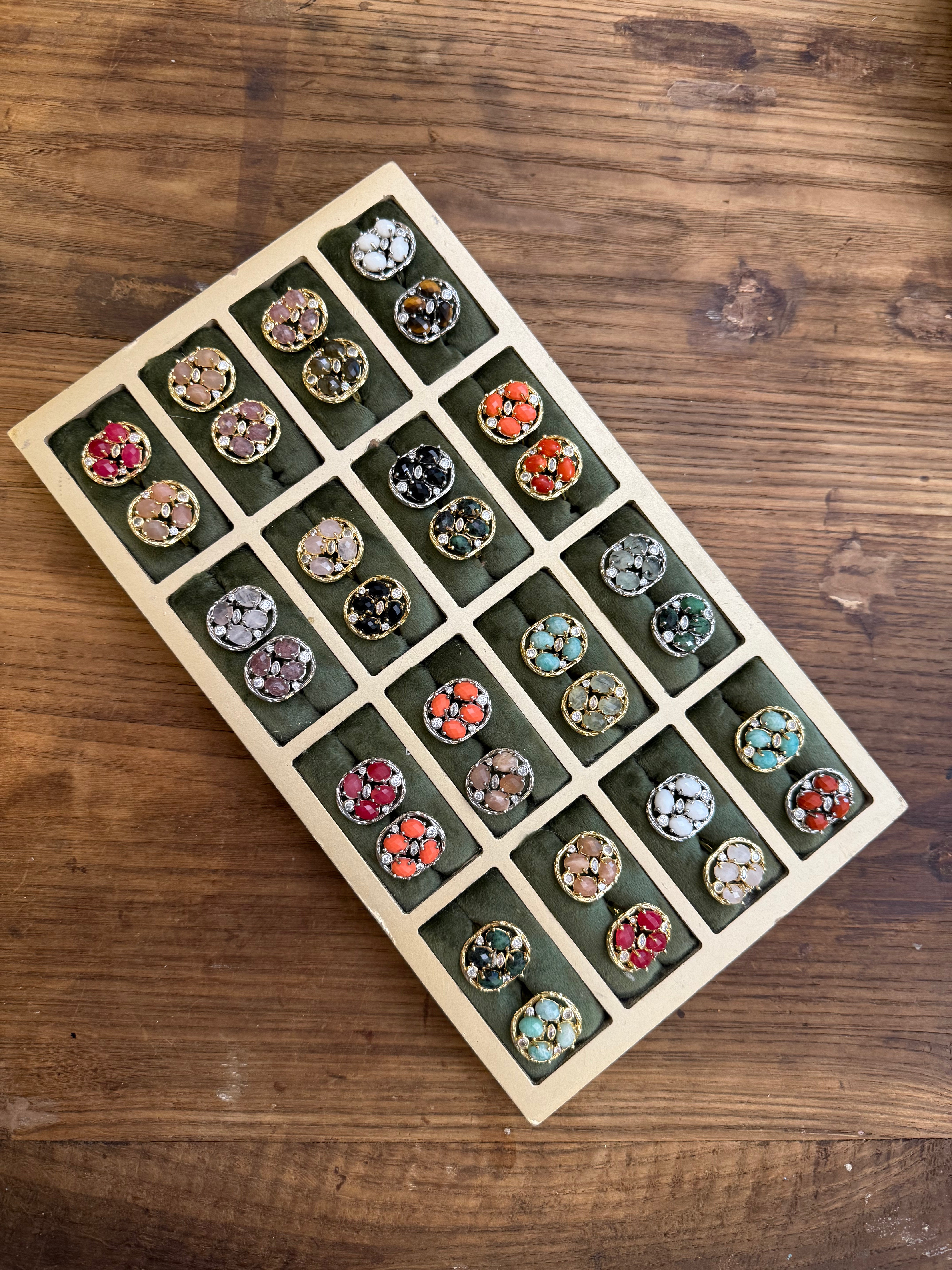 Anello con poker di Pietre Dure