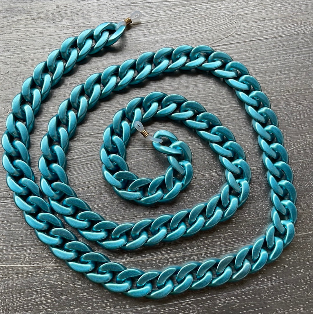 METALLIC BLUE CHAIN