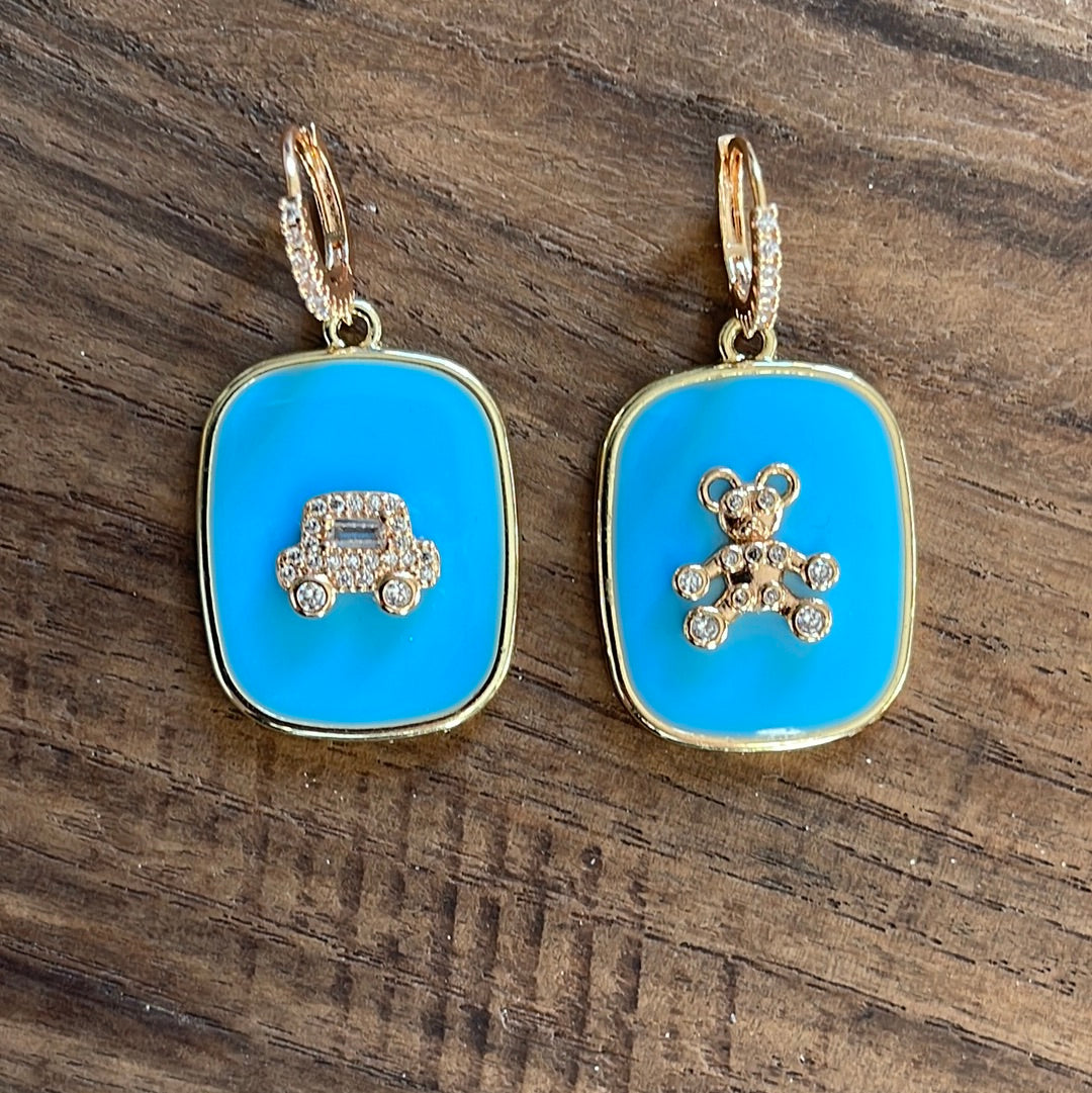 TOY PLATE EARRINGS